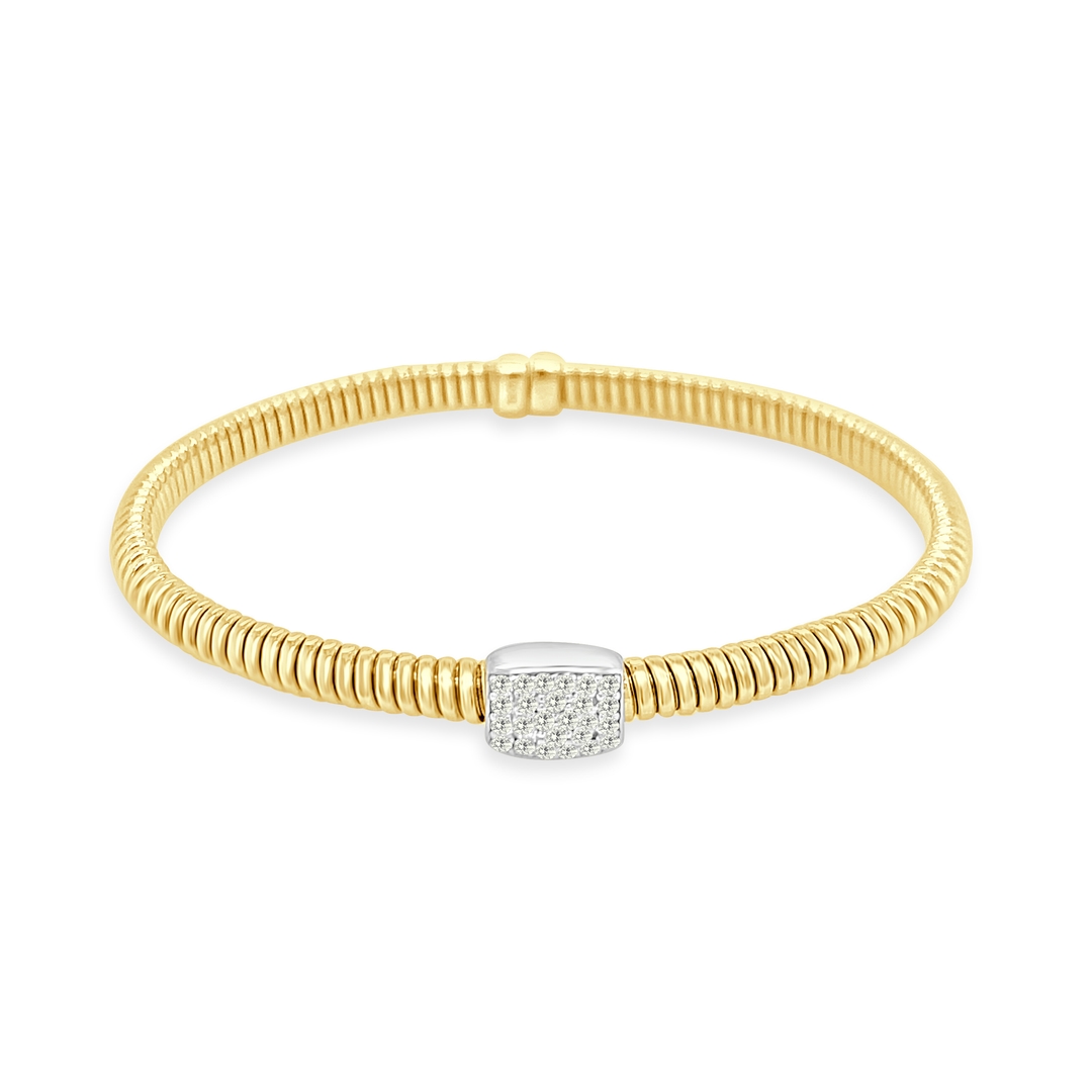 14KYG DIAMOND CUFF BRACELET  .45CT