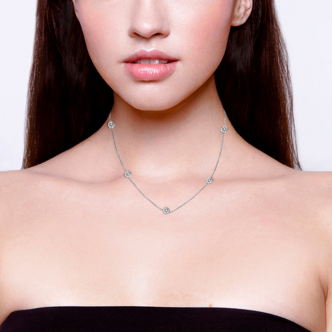 14KW DIAMONDS BY THE YARD NECKLACE 9D=2.43CT