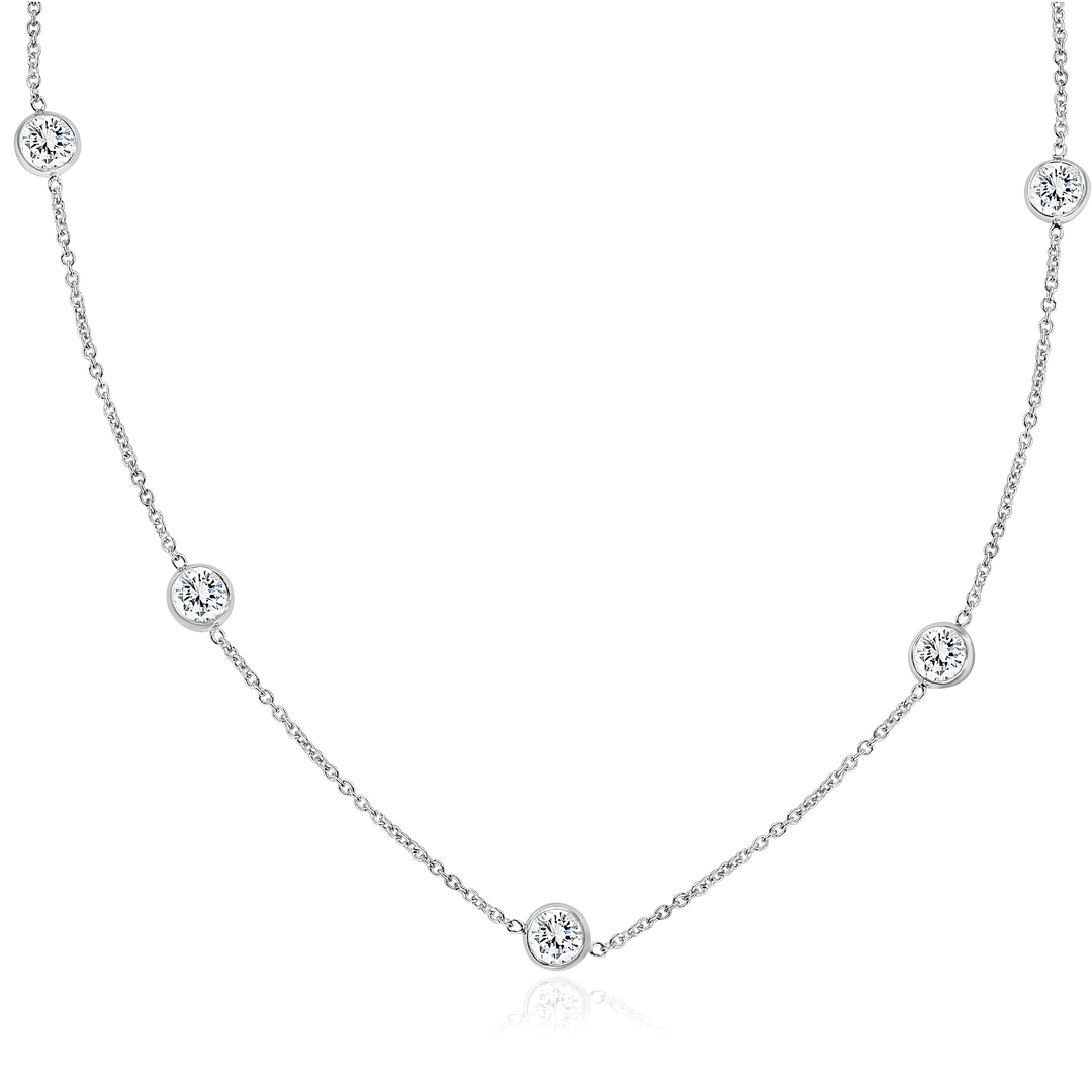 14KW DIAMONDS BY THE YARD NECKLACE 9D=2.43CT