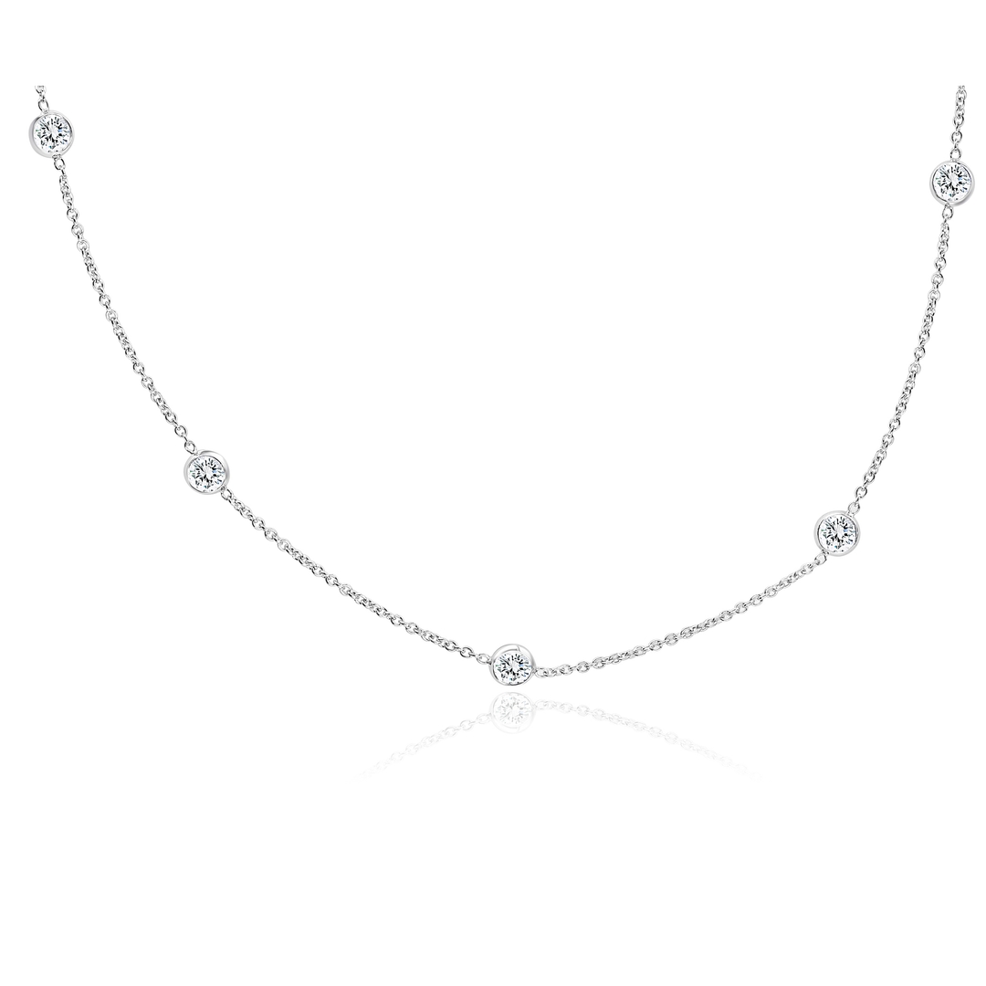 14KW DIAMONDS BY THE YARD NECKLACE 9D=1.85CT